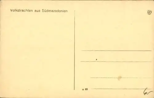 Ak Volkstrachten aus Südmazedonien