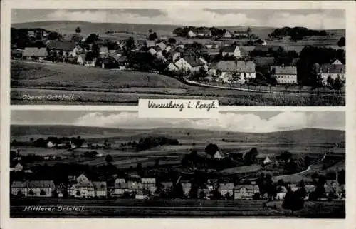 Ak Venusberg Drebach im Erzgebirge, Gesamtansicht