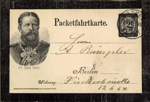 Ak Kaiser Friedrich III., 15. Juni 1888