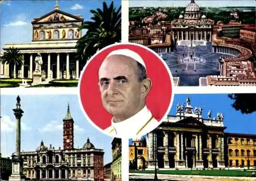 Ak Roma Rom Lazio, Papst Paul VI., Petersdom