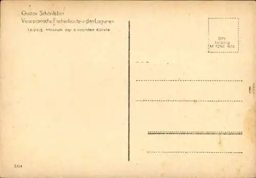 Künstler Ak Schönleber, G., Venezianische Fischerboote in den Lagunen