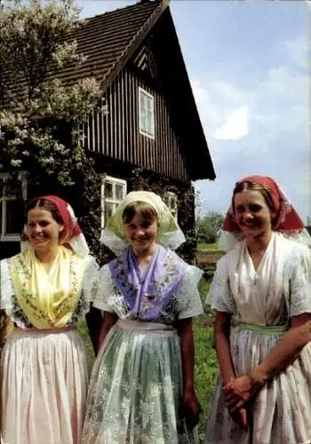 Ak Frauen in Niedersorbischer Festtracht