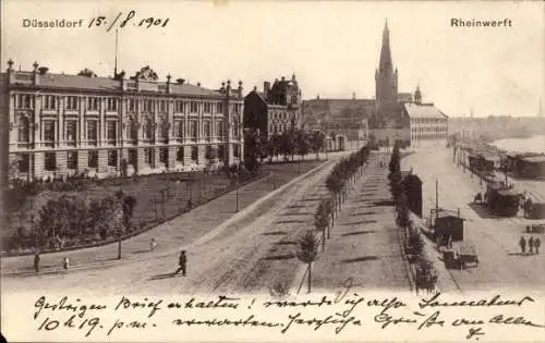 Ak Düsseldorf, Rheinwerft