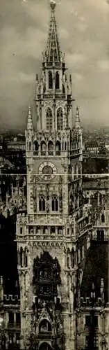 Klapp Ak München, Neues Rathaus, Turm