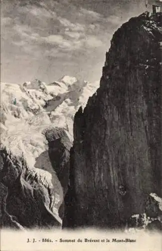 Ak Chamonix Mont Blanc Haute Savoie, Gipfel des Brevent
