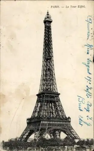 Ak Paris VII, Der Eiffelturm, Eiffelturm