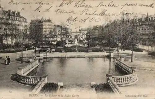 Ak Dijon Côte d'Or, Le Square, Place Darcy