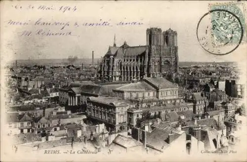 Ak Reims Marne, Kathedrale