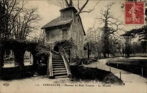 Ak Versailles Yvelines, Hameau du Petit Trianon, Mühle