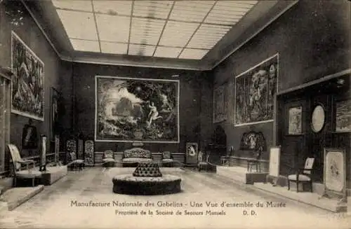 Ak Paris XIII Gobelins, Manufacture des Gobelins, Vue d'ensemble du Musée