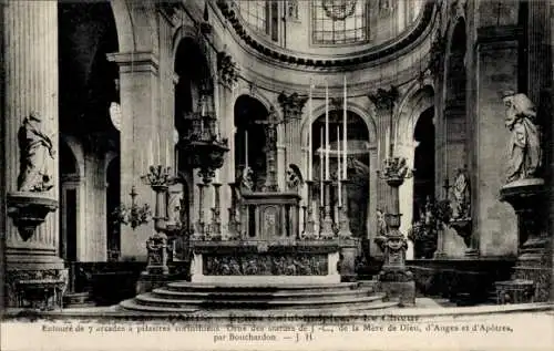 Ak Paris VI, Kirche St. Sulpice, Innenansicht, Chor