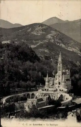 Ak Lourdes Hautes Pyrénées, Basilika