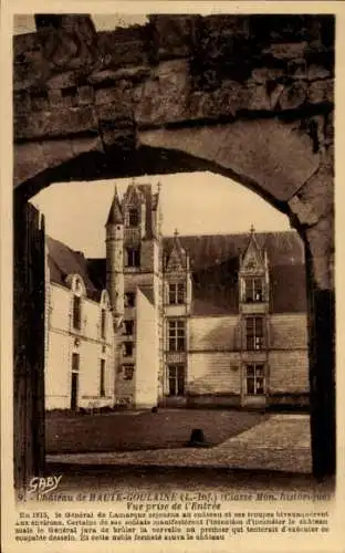 Ak Haute Goulaine Loire Atlantique, Schloss, Eingangstor