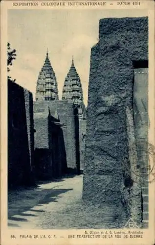 Ak Paris I Louvre, Exposition Coloniale Internationale 1931, Rue de Djenne