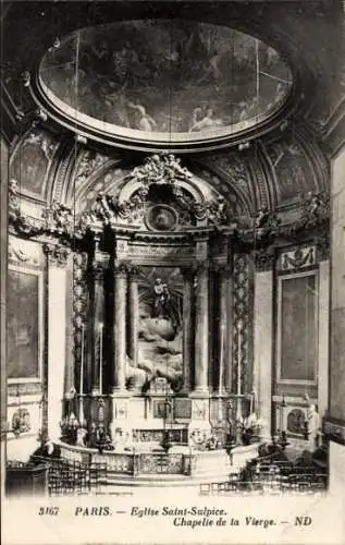 Ak Paris VI, Kirche St. Sulpice, Chapelle de la Vierge