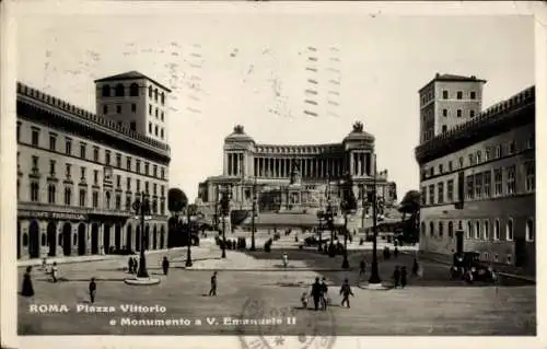 Ak Roma Rom Lazio, Piazza Vittorio, Monumento a V. Emanuele II