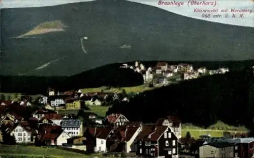Ak Braunlage im Oberharz, Villenviertel, Wurmberg