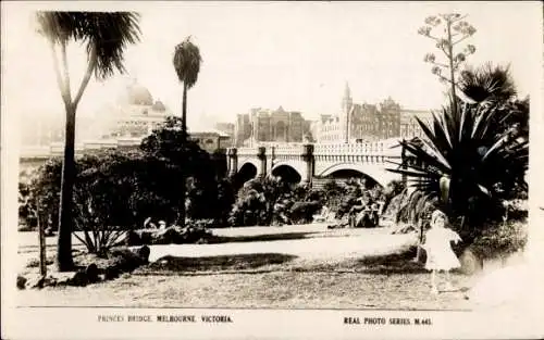 Ak Melbourne Victoria Australien, Princes Bridge