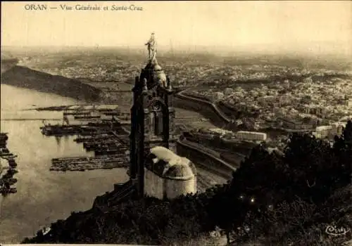 Ak Oran Algerien, Gesamtansicht, Santa Cruz