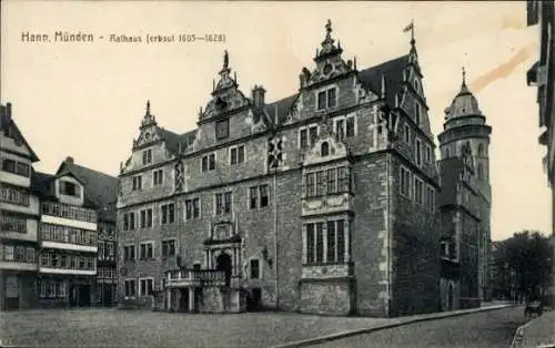 Ak Hann. Münden in Niedersachsen, Rathaus