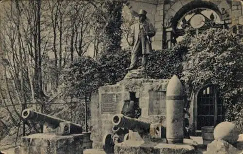 Ak Münster in Westfalen, Landois-Denkmal, Zoologischer Garten, Kanonen
