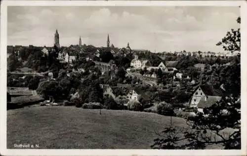 Ak Rottweil am Neckar, Gesamtansicht, Kirchtürme