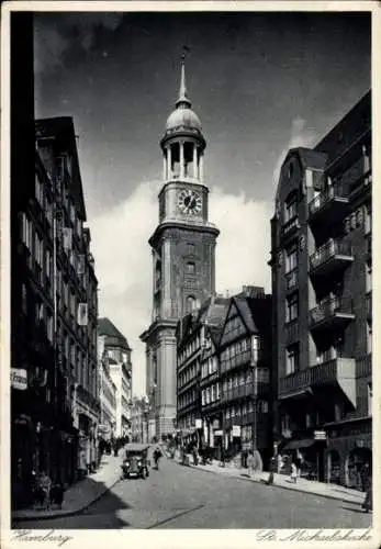 Ak Hamburg Mitte Neustadt, Michaeliskirche, Kirche St. Michaelis, Michel