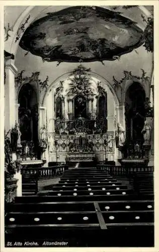 Ak Altomünster in Oberbayern, St. Alto Kirche, Innenraum