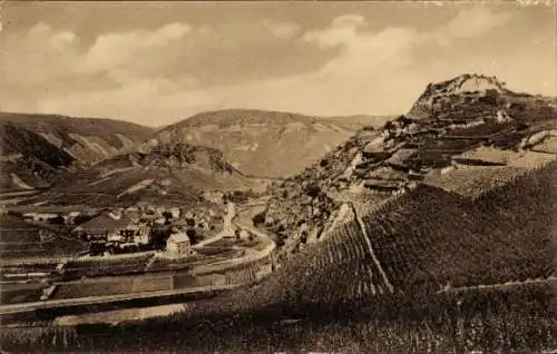 Ak Mayschoß an der Ahr, Totalansicht, Ruine Saffenburg