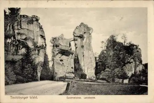 Ak Horn Bad Meinberg im Teutoburger Wald Westfalen, Externsteine, Landseite