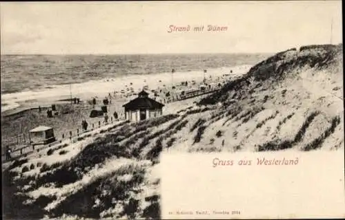 Ak Westerland auf Sylt, Strand, Dünen