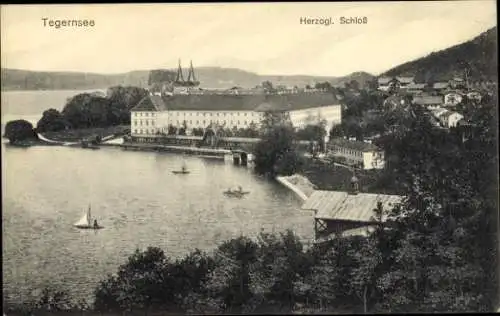 Ak Tegernsee in Oberbayern, Herzogliches Schloss
