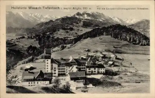 Ak Wasach Oberstdorf im Oberallgäu, Heilstätte Tiefenbach der Landesversicherungsanstalt Schwaben