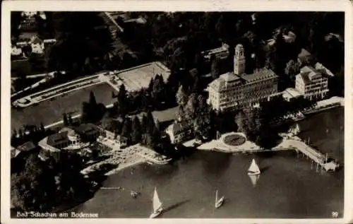 Ak Bad Schachen Lindau am Bodensee Schwaben, Luftaufnahme