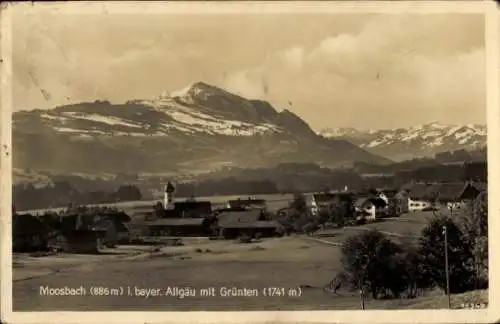 Ak Moosbach Sulzberg im Oberallgäu, Panorama, Grünten