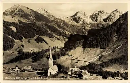 Ak Mittelberg im Allgäu, Panorama, Schafalpköpfe, Hammerspitze