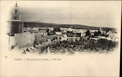 Ak Tunis, Tunesien, Blick von der Kasbah aus