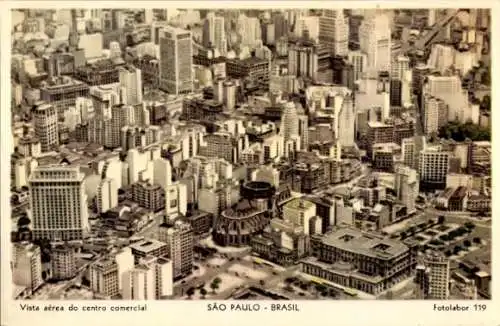 Ak São Paulo Brasilien, Vista aerea do centro comercial