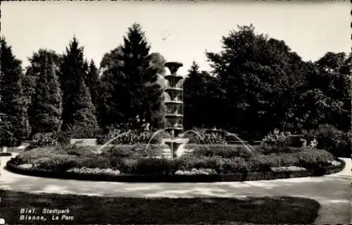 Ak Biel Bienne Kt. Bern, Stadtpark