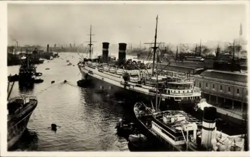 Ak Genova Genua Liguria, Hafen, Schiffe