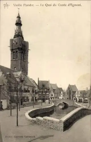 Ak Gent Gent Ostflandern, Weltausstellung 1913, Quai du Comte d'Egmont