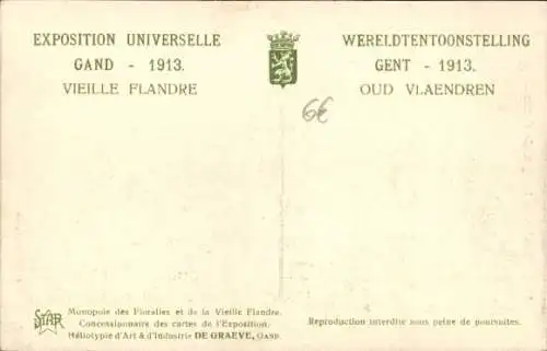 Ak Gent Gent Ostflandern, Weltausstellung 1913, Quai du Comte d'Egmont