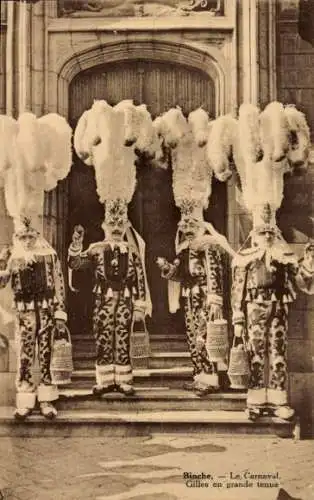 Ak Binche Wallonien Hennegau, Der Karneval, Gilles in voller Tracht