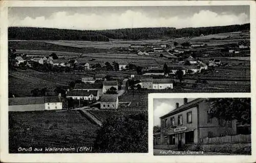 Ak Wallersheim in der Eifel, Gesamtansicht, Kaufhaus