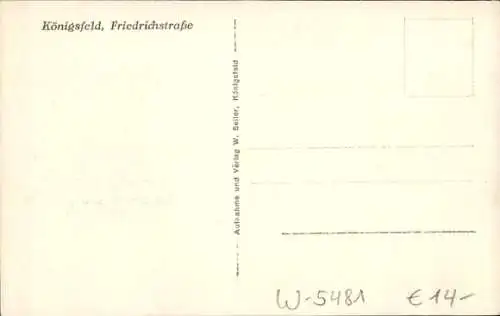 Ak Königsfeld im Schwarzwald Baar Kreis, Friedrichstraße