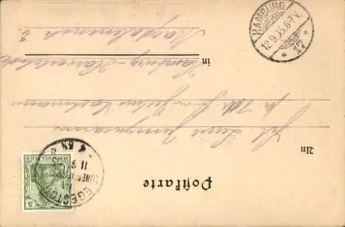 Ak Undeloh in der Lüneburger Heide, Kirche, Forsthaus, Schafstall