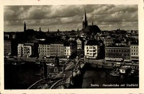 Ak Szczecin Stettin Pommern, Hansabrücke