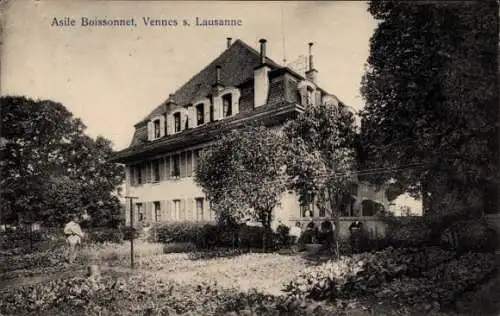 Ak Grand Vennes s. Lausanne Kanton Waadt, Asile Boissonnet