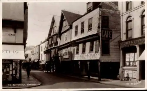 Ak Dartmouth Devon England, Butterwalk, Café