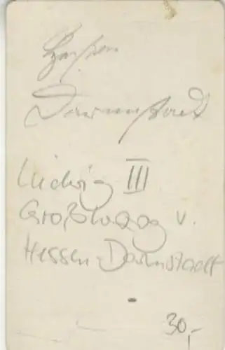 CdV Ludwig III. Großherzog von Hessen-Darmstadt